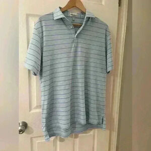 Peter Millar TPC four seasons last colinas polo shirt blue white size medium